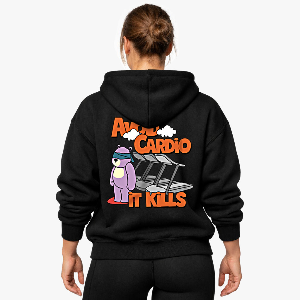 Evite Cardio sudadera con capucha extragrande (espalda estampada)