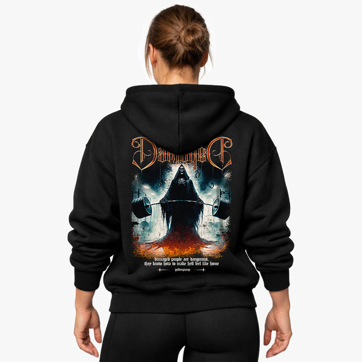 Damaged (backprint) Oversized Hoodie