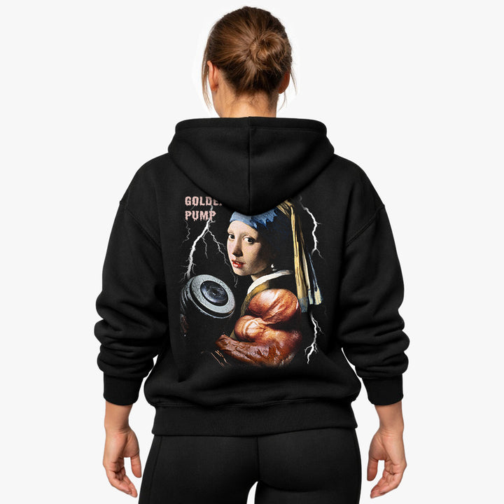Dumbbell Girl (Backprint) Oversized Hoodie