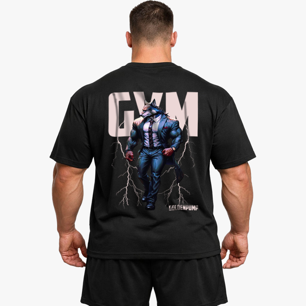 Gym-Wolf (Backprint) Oversized Shirt
