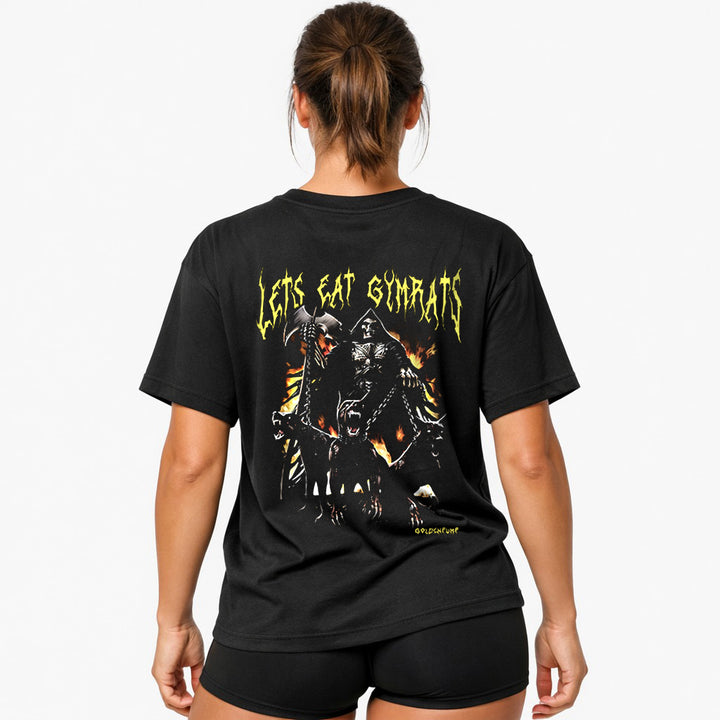 Lets eat gymrats Oversized (Backprint) Shirt
