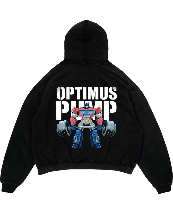 Sweat à capuche surdimensionné Optimus Pump (impression au dos)